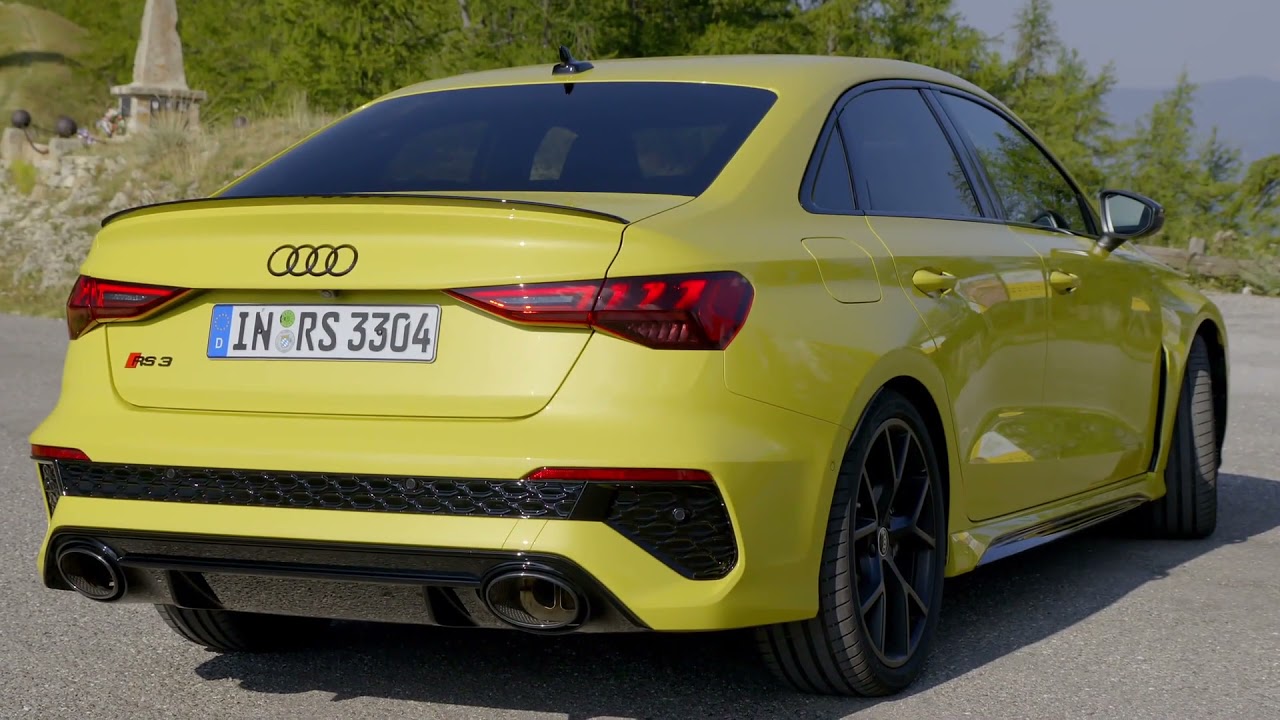 Audi RS 3 Sedan Exterior Design in Python Yellow - YouTube