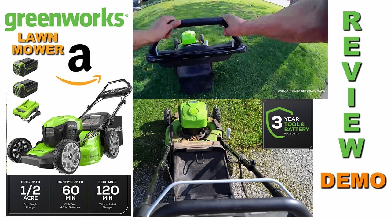 Greenworks 40V Lawn Mower Review - Smart Pace. #greenworks #amazonreview #lawnmowers #madreviews