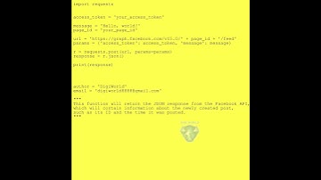 Post on Facebook using Python.