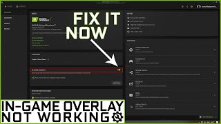 How to fix Nvidia Geforce Experience In-Game Overlay Not Working (3 Steps) #easyandfast
