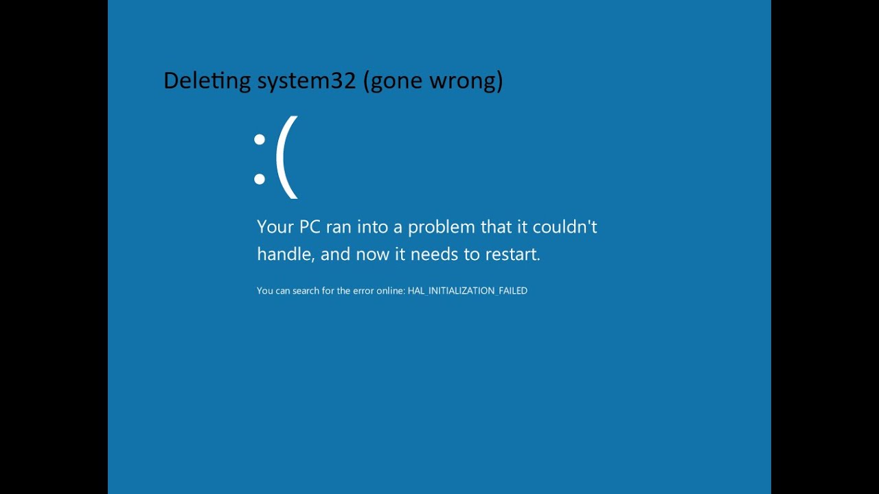 how to delete system32 - YouTube