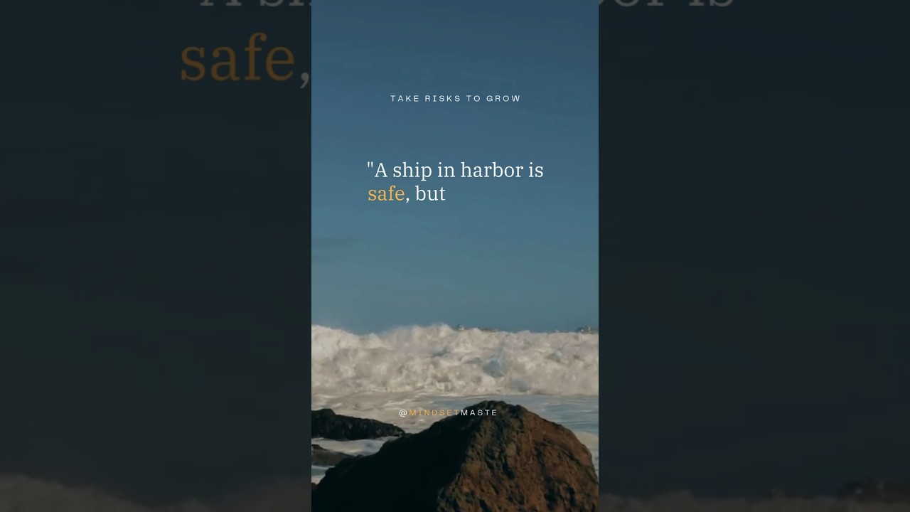 Take risks to grow...