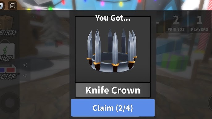 Roblox Prime Gaming rewards in December 2022: Knife Crown - Murder