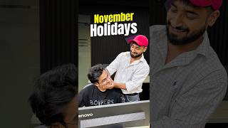 Employees already asking for november holidays 😂 | corporate office memes | techqilla
