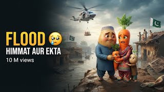 Sailaab Mein aloo ki Family 😢 | Flood Rescue Story | Himmat, Umeed Aur Ekta | carveggies 