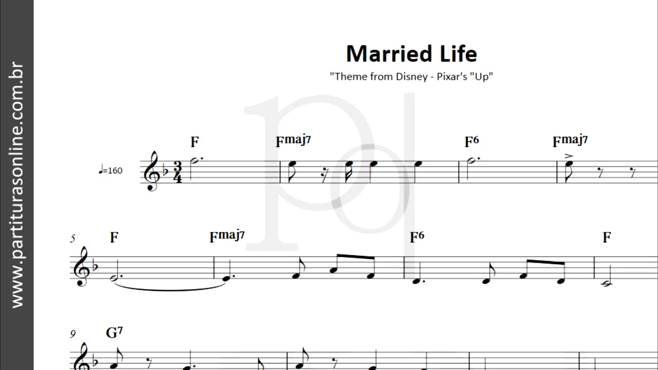 Married Life ♪ Partitura - YouTube