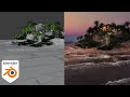 Making a Large-Scale Beach Scene in Blender and World Creator