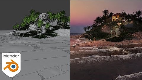 Making a Large-Scale Beach Scene in Blender and World Creator