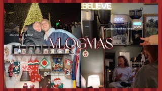 a cozy friday, espresso machine review, tree lighting | vlogmas day 5