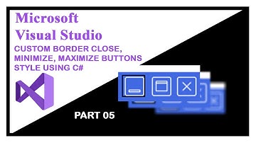 How to create custom Border close, minimize, maximize buttons windows Form style using C# | Sinhala