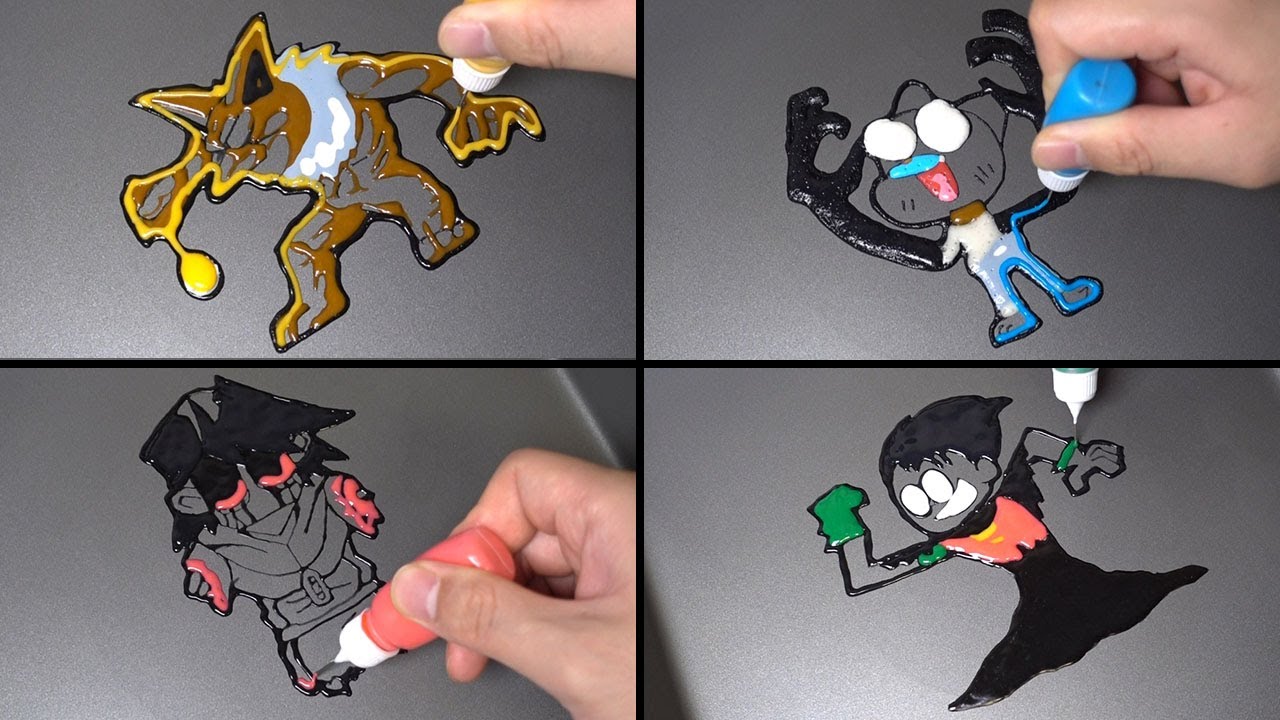 FNF Pancake Art Hypno's Lullaby, Pibby Finn, Robin, Mount silver