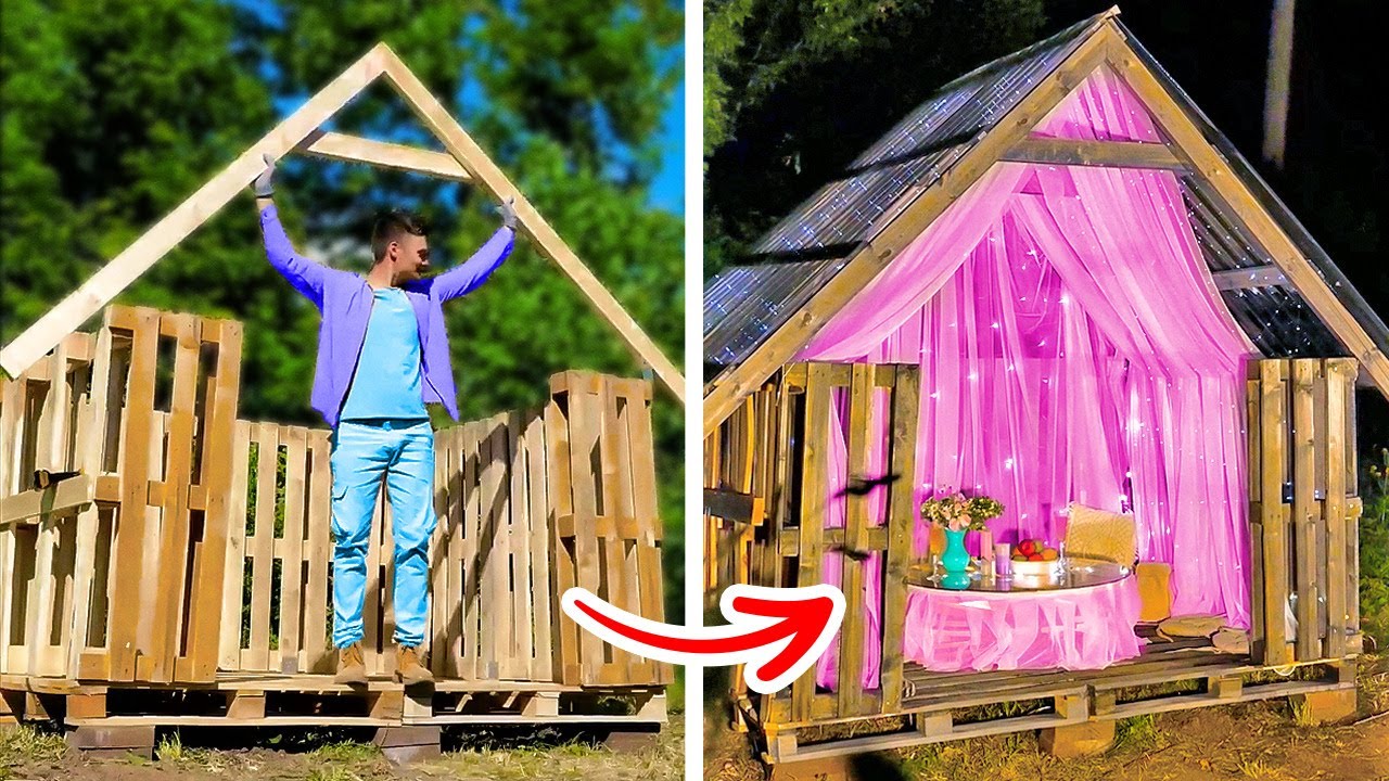 DIY Eco-Friendly Gazebo Out Of Pallets || Useful Crafts For Your Backyard