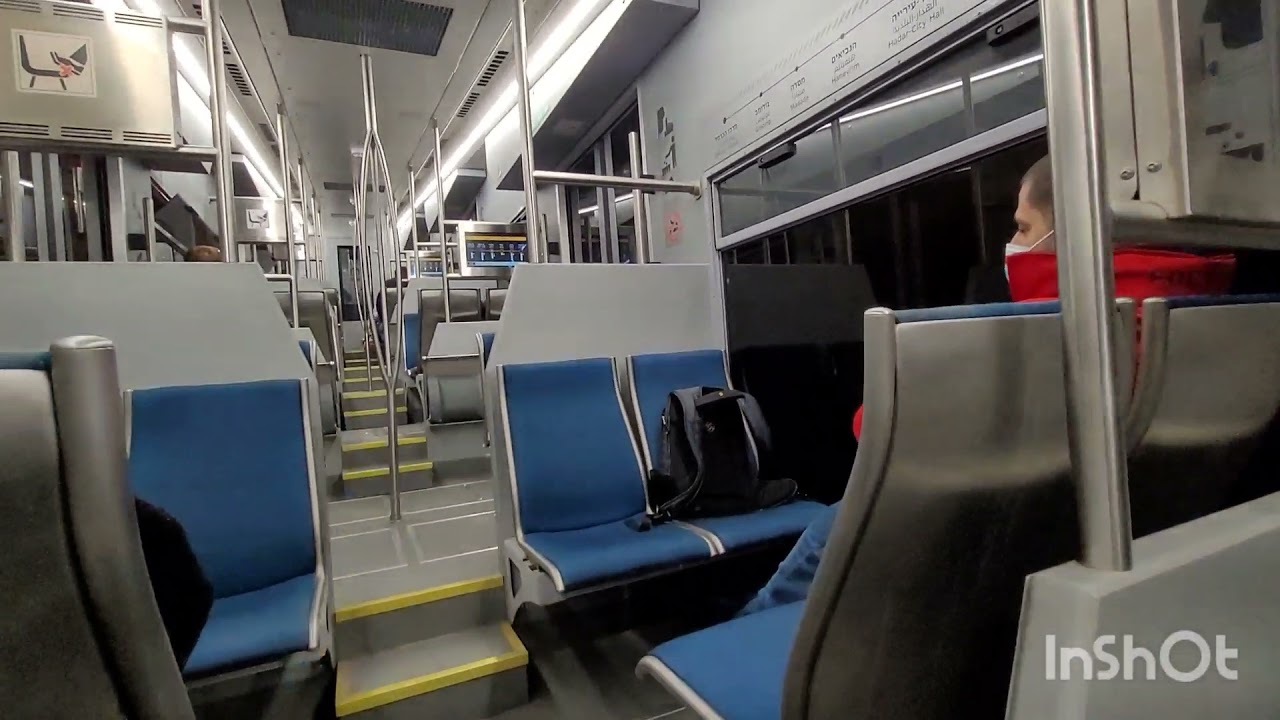 Riding the Carmelit in Haifa, Israel, shortest subway line in the world!