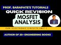 QUICK REVISION MOSFET ANALYSIS