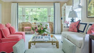A Cozy Classic Details Home With A Fresh And Beautiful Colorful Summer Scheme