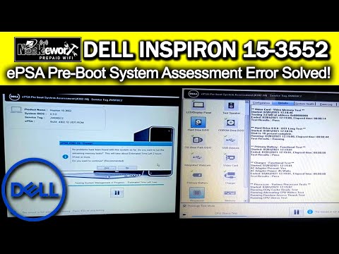 Dell Inspiron 15-3552 ePSA Pre-Boot System Assessment Error Solved!