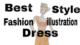 Best sketch fashion illustration Dress / Fashion Design drawing||||Fashion design dress