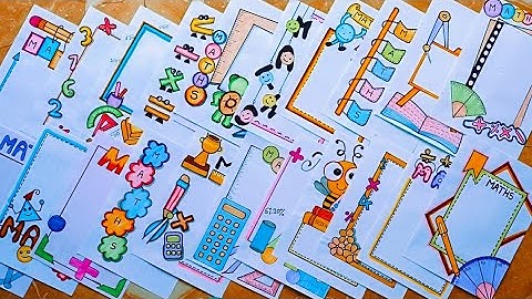 50 Math Project Front Page Design/ Maths/ Maths Activity/ Border Design /mathematics