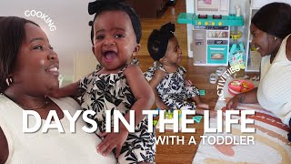 DAYS IN THE LIFE WITH A TODDLER | montessori toddler activities + dinner recipe + thrifting haul