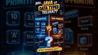 Day-5 Java Lo Data Types Enti Asalu 😳 | Primitive vs Non-Primitive | #java