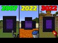 making nether portal in different years