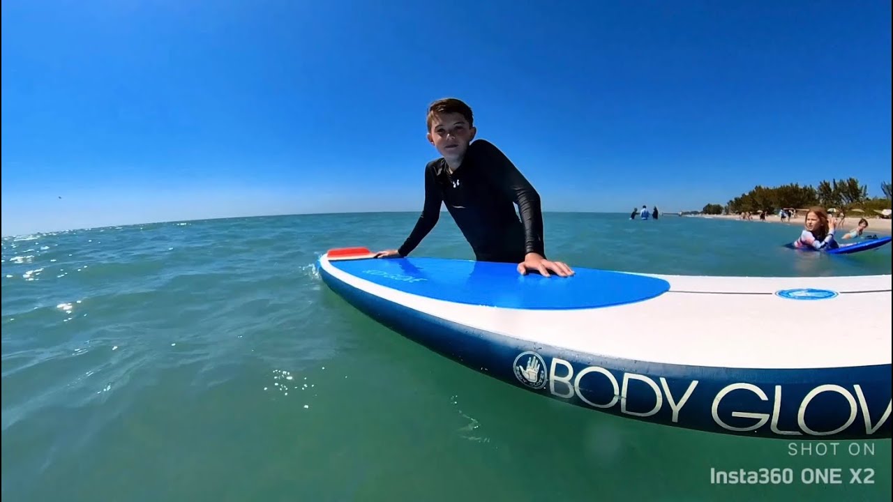 Captiva Island Florida Body Glove EZ 8’2” Inflatable Surfboard YouTube