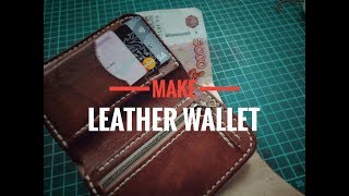 Кошелек из кожи своими руками. DIY leather wallet