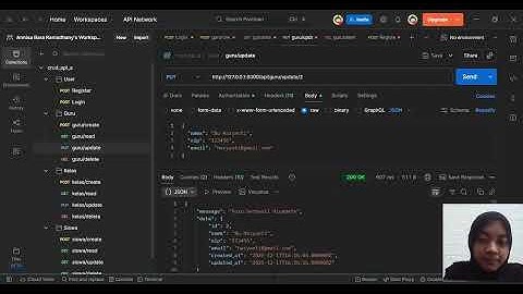 CRUD + Authorization token bearer dengan menggunakan Laravel Sanctum