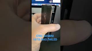 #OWC #Gemini #NAS dual 8TB raid-0 failed
