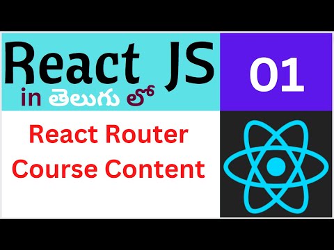 01  React Router Couse Content  in Telugu