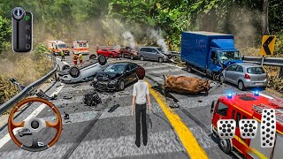 Mountain Road live accident & Driving Simulation To Mountain Road - 3D Driving Gameplay #cardriving screenshot 1