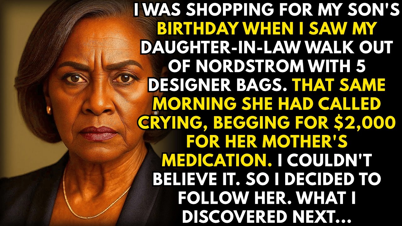 My son's wife begged for $2,000 for medication, then I saw her at Nordstrom with 5 shopping bags