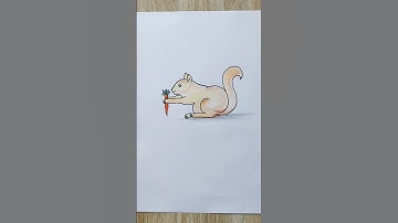 How to draw a squirrel from S letter #shorts #drawing #art #satisfying