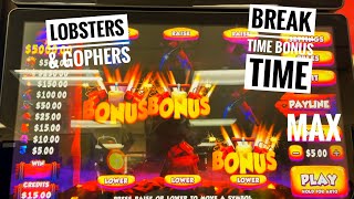 Gopher Gold & Lucky Lobster live play Max Bet Bonuses! Quick break time profit! screenshot 1