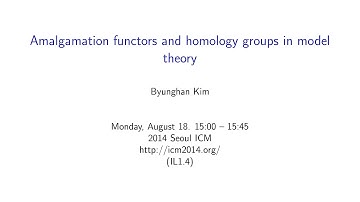 ICM2014 VideoSeries IL1.4: Byunghan Kim on Aug18Mon