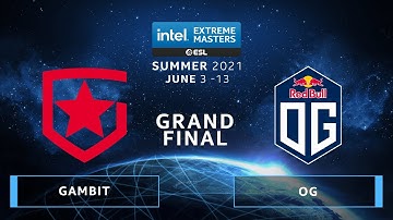 CS:GO - OG vs. Gambit [Dust2] Map 2 - IEM Summer 2021 - Grand-final