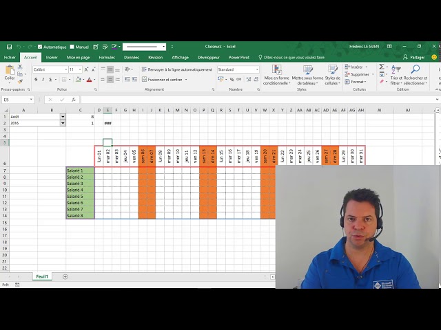 EXCEL - CRÉER UN CALENDRIER ANNUEL AUTOMATIQUE 📅 (+ Fichier à télécharger)  