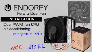 ENDORFY FERA 5 DUAL FAN CPU Cooler Installation simple temps test