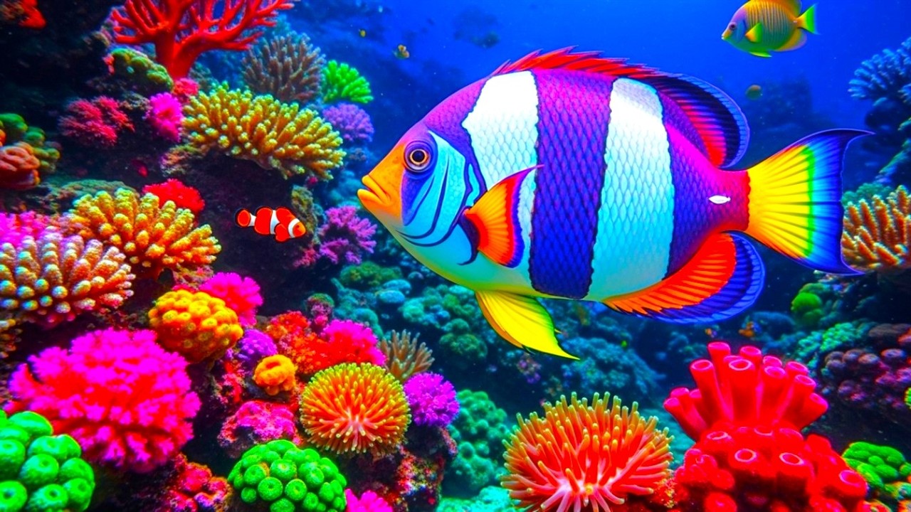 The Best 4K Aquarium - Dive Into The Mesmerizing Underwater Realm, Sea Jellyfish, Coral Reefs. #76