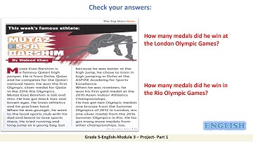 Grade 5  English  Module 3  Project Part 1