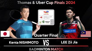 LIVE SCORE | Kenta NISHIMOTO (JPN) vs LEE Zii Jia (MAS) | Badminton Thomas Cup 2024