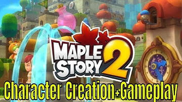Maple Story 2: Character Creation Intro Gameplay CBT