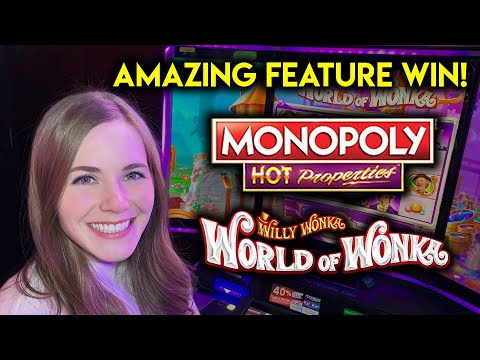 AWESOME WIN! World of Wonka Slot Machine! BONUS!!