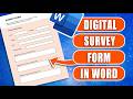 Create A Fillable Survey Form In MS Word Step By Step Create A Fillable Survey Form In MS Word Step By Step
