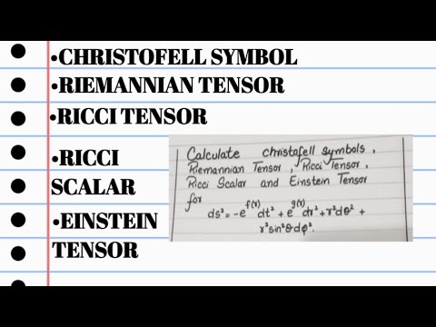 Video: Formula pentru tensorul Ricci?