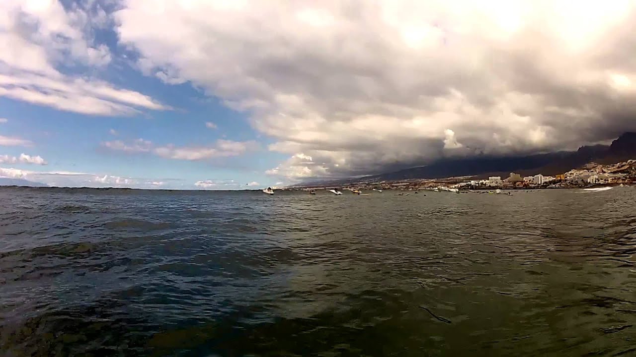 Longboard surf session in Tenerife