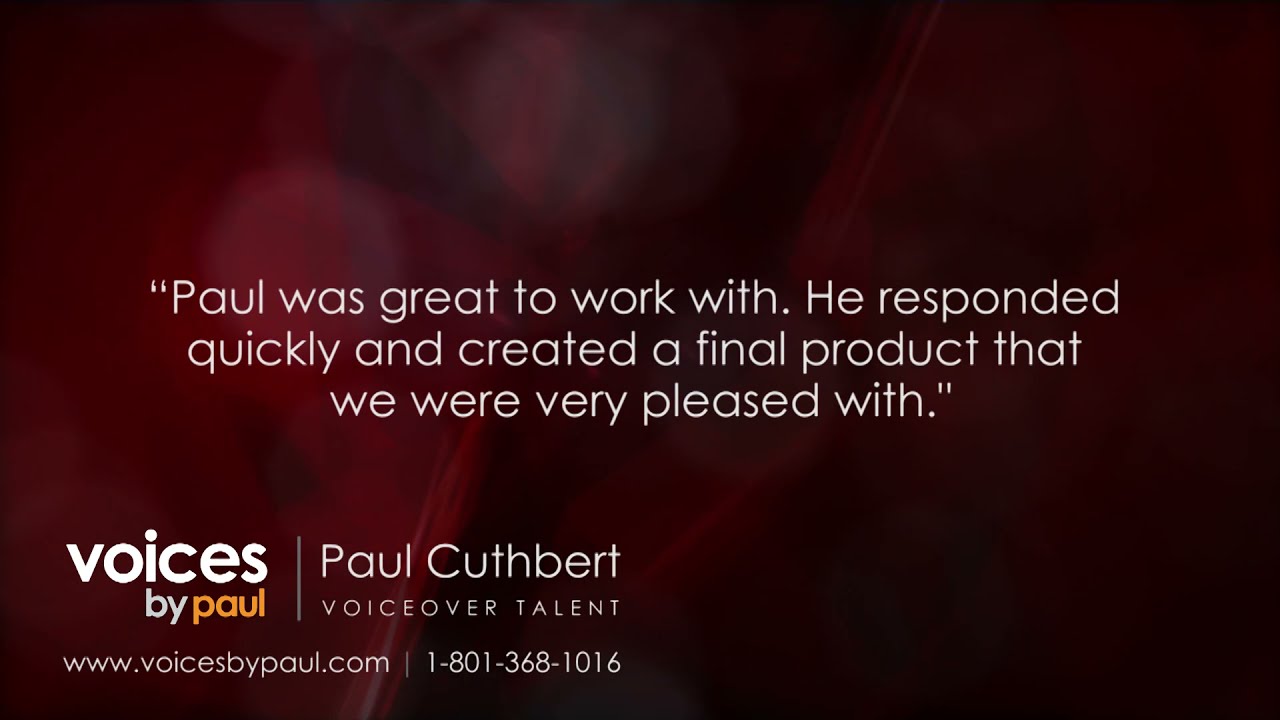 Paul Cuthbert 2021 Commercial Voice Reel