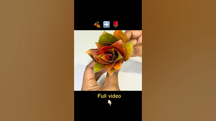 🍂 Easy DIY Roses from Fall Leaves | Simple Autumn Craft 🌹 #craft #flowercraft #rose