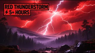 “Epic Red Thunderstorm with Flashing Lightning ⚡ 5 Hours 4K Live Wallpaper & Relaxing Background” screenshot 3