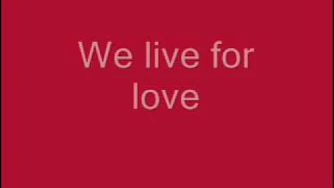 Pat Benatar - We Live For Love lyrics